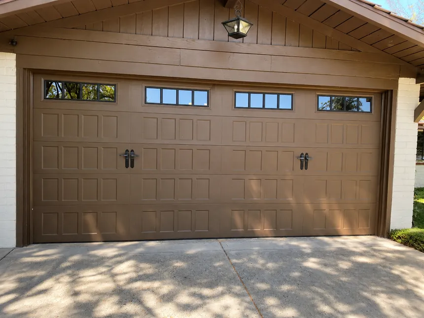 New Door Installation, Wood Like Design