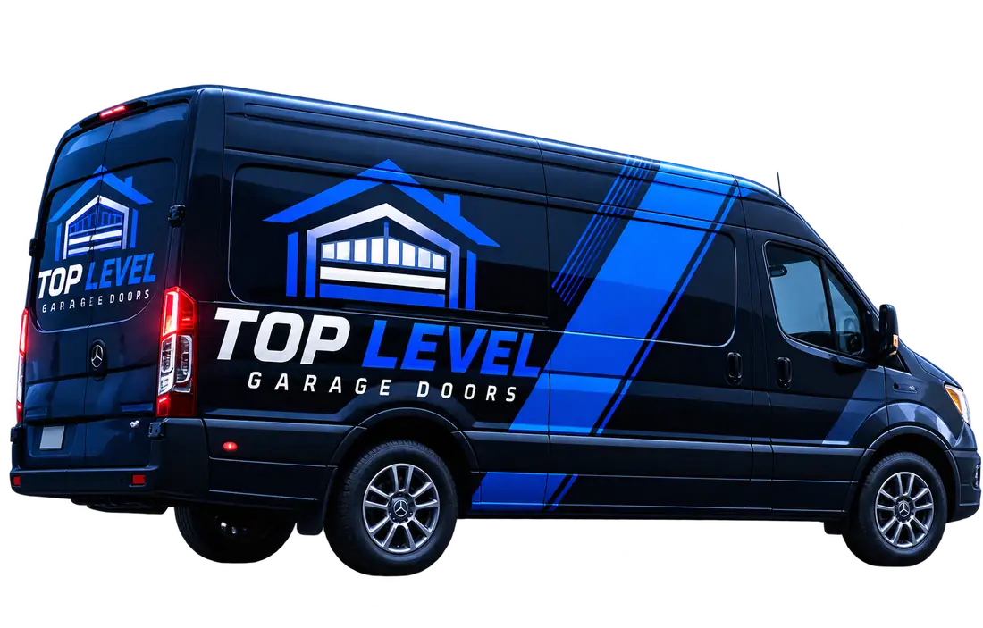 Top Level Garage Doors branded service van